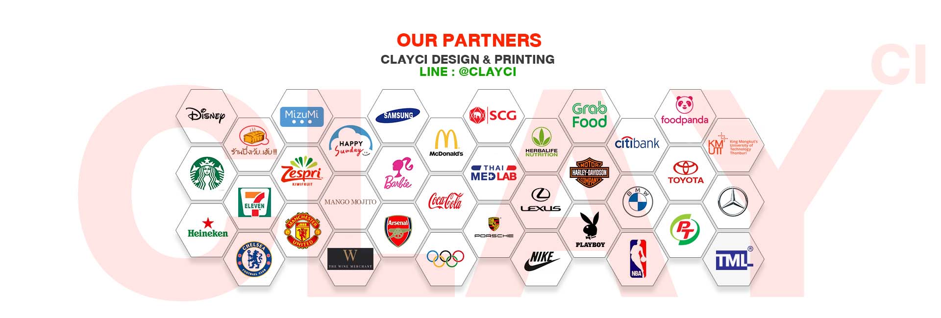 CLAYCI-รับผลิตบรรรจุภัณฑ์ our partner ลูกค้าของเรา พาร์ทเนอร์ เกี่ยวกับเคลชี่